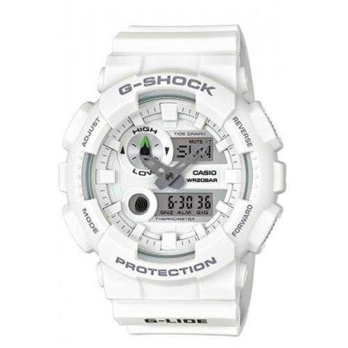 Image of Casio G-Shock hvid resin med stål quartz multifunktion (5485) Herre ur, model GAX-100A-7AER